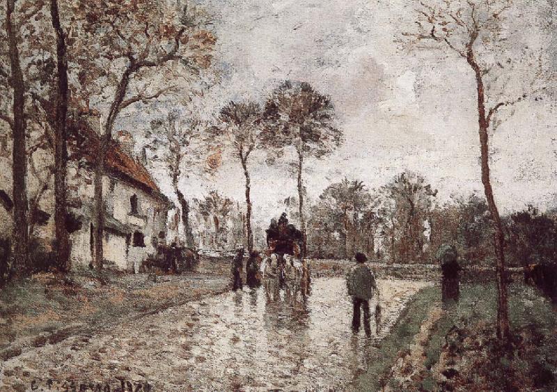 Camille Pissarro Road Vehe is peaceful the postal vehicle oil painting picture